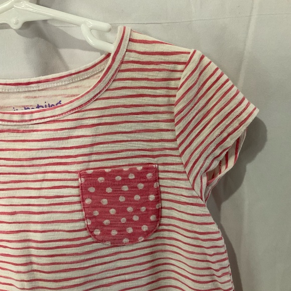 Jumping Beans Girl Pink Stripe/Polka Dot T-Shirt Size 5 - Picture 5 of 9